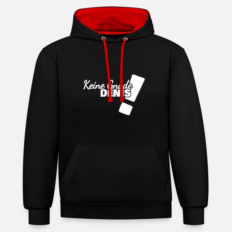 Denis comme drôle - Sweat à capuche contrasté - noir/rouge