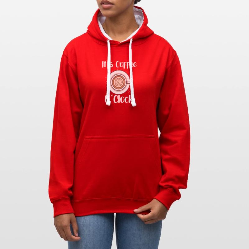 Coffee Lover Caffeine Molecule Java Latte Espresso Contrast hoodie