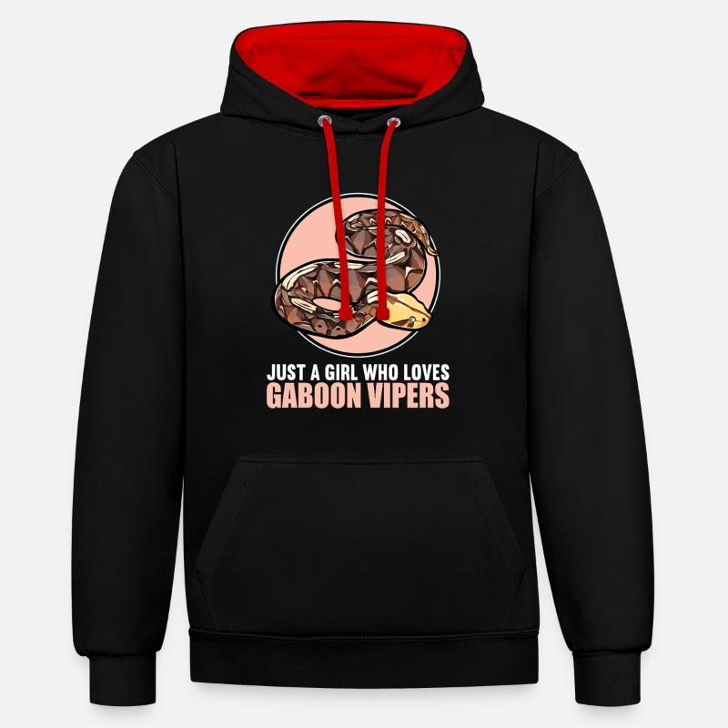 Gabon Vipers Gabon Vipers - Sweat à capuche contrasté - noir/rouge