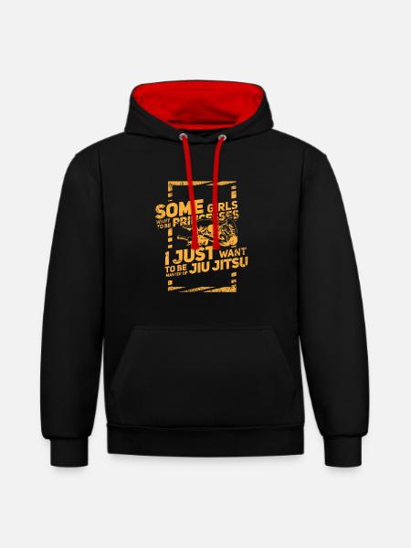 JIU JITSU GIFT IDEA : So Master Of Jiu Jitsu - Kontrast-Hoodie - Schwarz/Rot