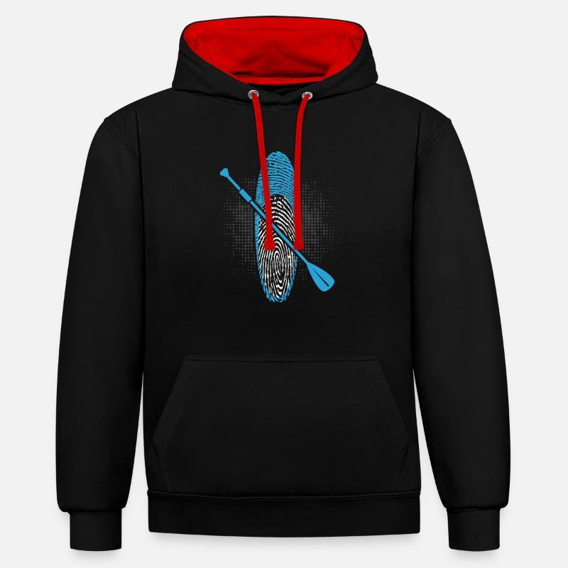 Stand Up Paddle DNA - Sweat à capuche contrasté - noir/rouge