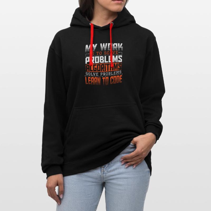 HTML Computer Engineer Hacker Contrast hoodie