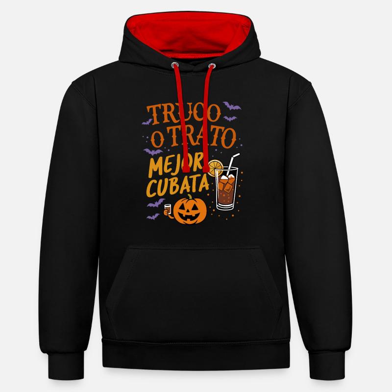 Süßes oder Saures Beste Cubata - Kontrast-Hoodie - Schwarz/Rot