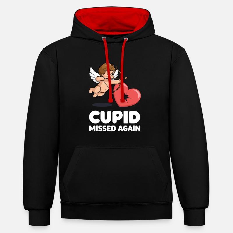 Rencontres Catastrophe Comédie Drôle Échecs - Sweat à capuche contrasté - noir/rouge