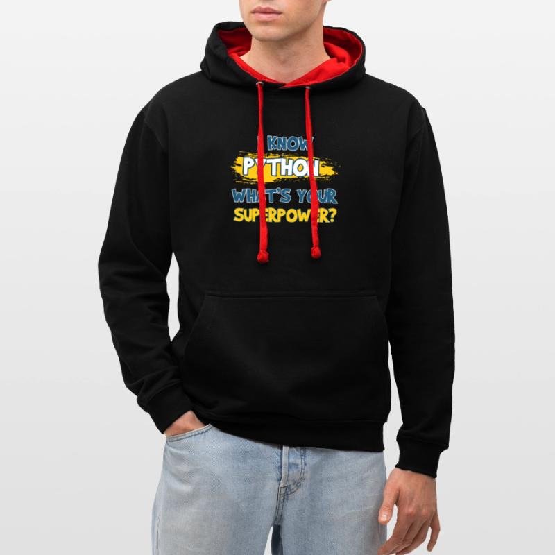 Programmierer Python Kontrast-Hoodie