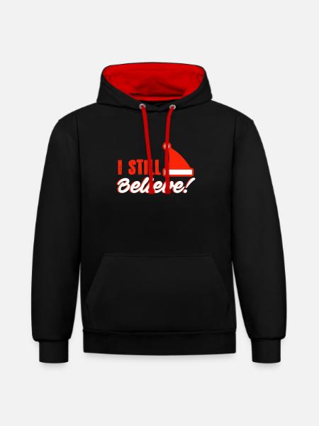 Santa Claus - Contrast hoodie - black/red