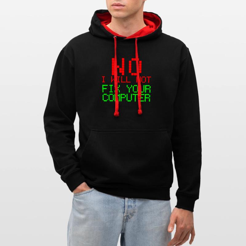 Informatik Software Engineer Programmer Code Kontrast-Hoodie