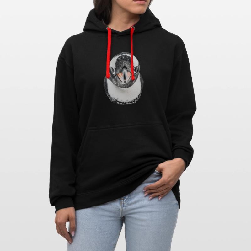 Pingouin Sweat à capuche contrasté