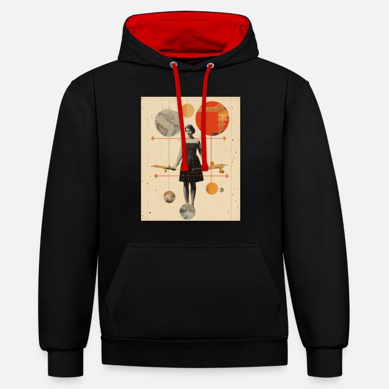 Sagittarius - Contrast hoodie - black/red