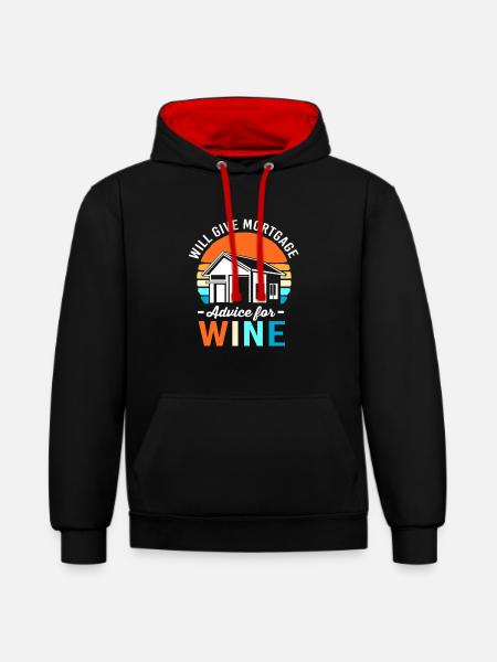Debt Condominium Mortgage - Contrast hoodie - black/red