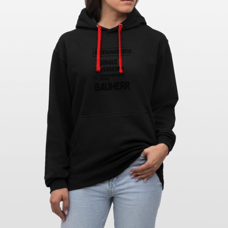Builder Relationship Status Builder Builder House Construction Contrast hoodie