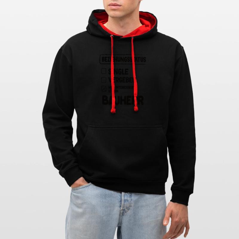 Constructeur Relation Statut Constructeur Constructeur Construction de maison Sweat à capuche contrasté