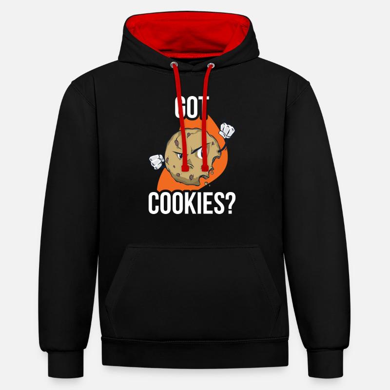 Got Cookies Cookie Gift - Sweat à capuche contrasté - noir/rouge