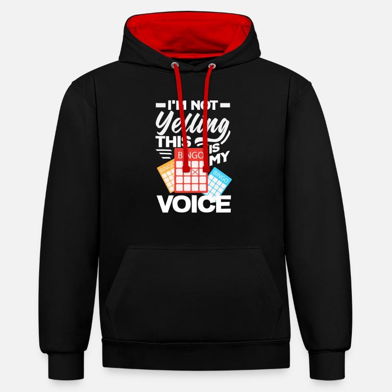 Bingo Voice Don’t Cry - Sweat à capuche contrasté - noir/rouge