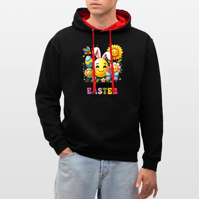 Easter Easter Bunny Easter Eve Easter Sunday Easter Egg Spring Contrast hoodie