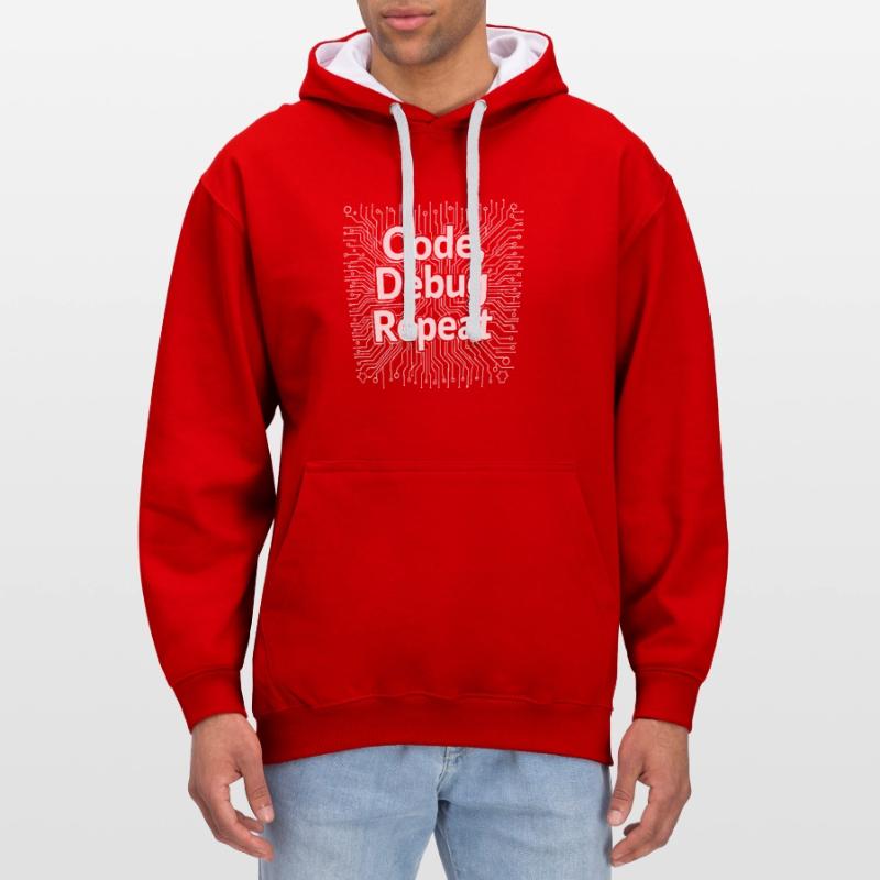 Code Debug Repeat - Software Engineer Kontrast-Hoodie