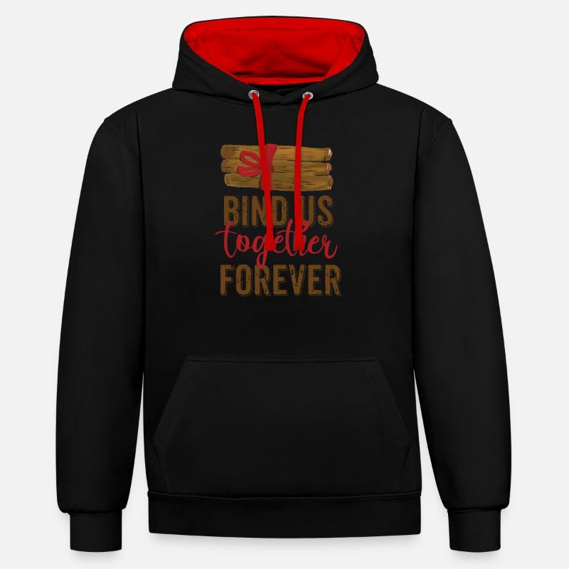 Bind Us Together Forever - Sweat à capuche contrasté - noir/rouge