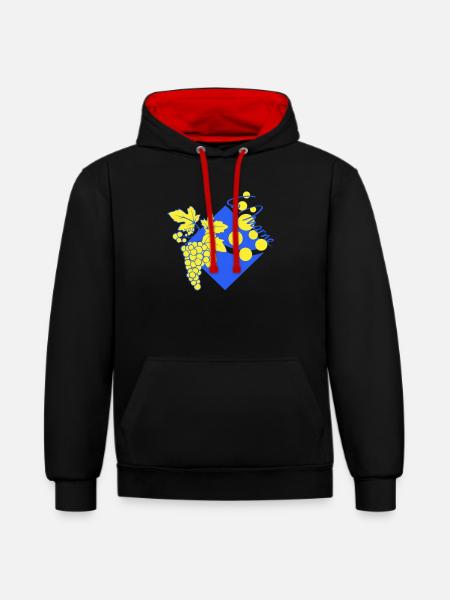 Logo revisited the Marne - Contrast hoodie - black/red