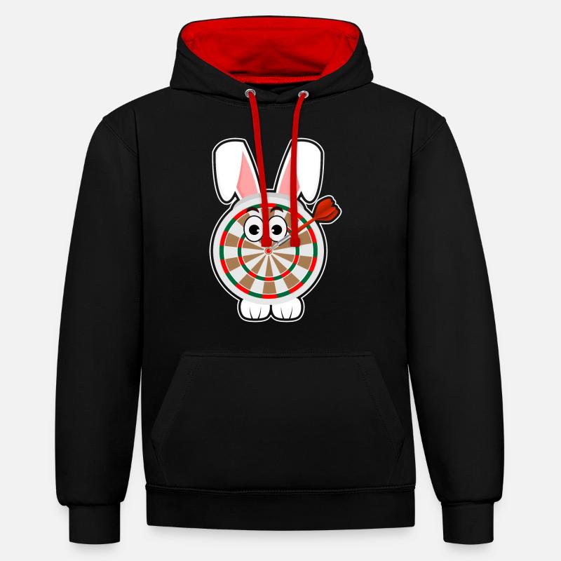 Fléchettes Fléchettes Bullseye Fléchettes Fléchettes - Sweat à capuche contrasté - noir/rouge