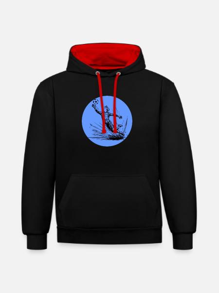 Goalkeeper - Contrast hoodie - black/red