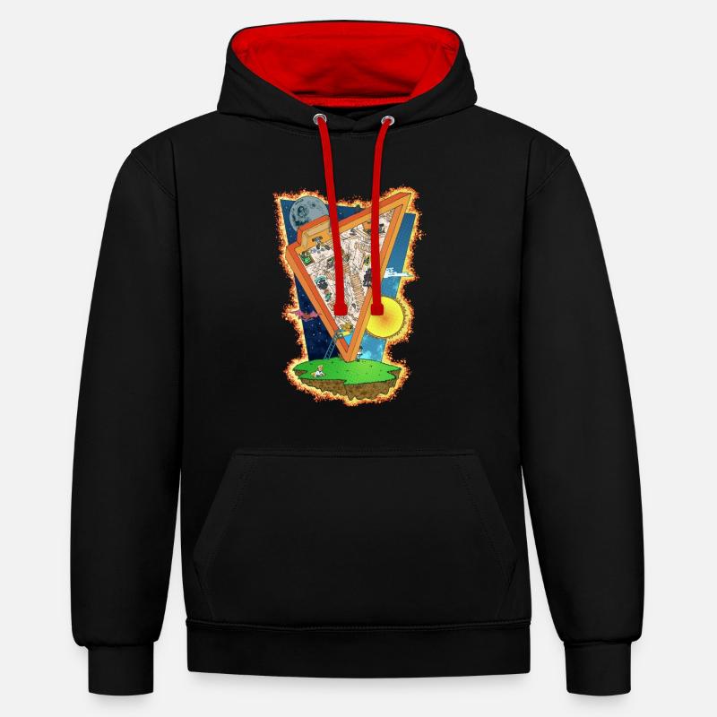 Endless Chase partie 2 - Sweat à capuche contrasté - noir/rouge
