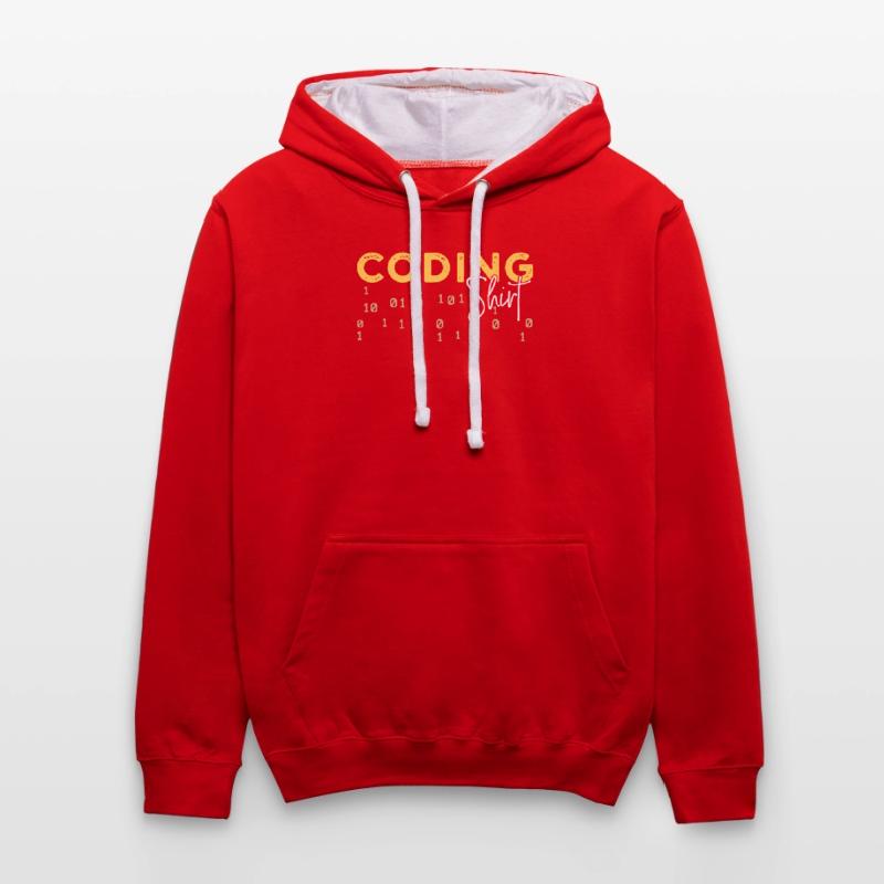 Coden Statement Developer Programmierer Skripting Kontrast-Hoodie