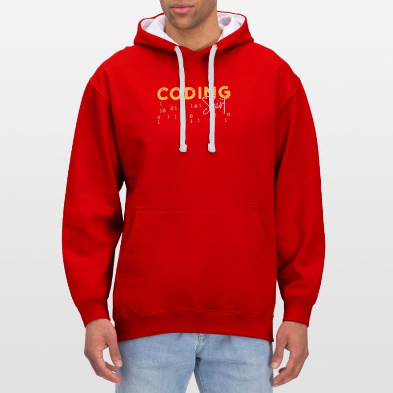Coden Statement Développeur Programmeur Scripting Sweat à capuche contrasté