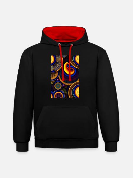 Die wunderbare Welt von - Kontrast-Hoodie - Schwarz/Rot