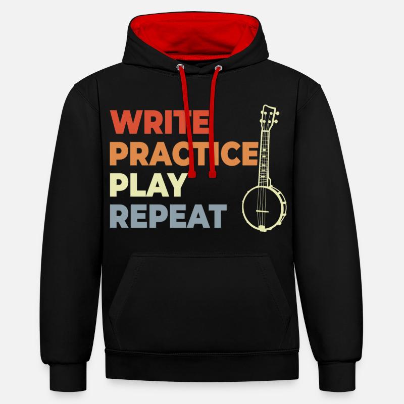 Banjo Motivation - Sweat à capuche contrasté - noir/rouge
