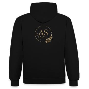 AS - Kontrast-Hoodie - Schwarz/Rot - Hinten - Nico (186cm)