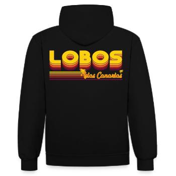 Lobos Canary Island Design - Contrast hoodie - black/red - Back - Nico (186cm)