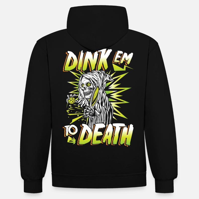 Dink em à mort - Sweat à capuche contrasté - noir/rouge