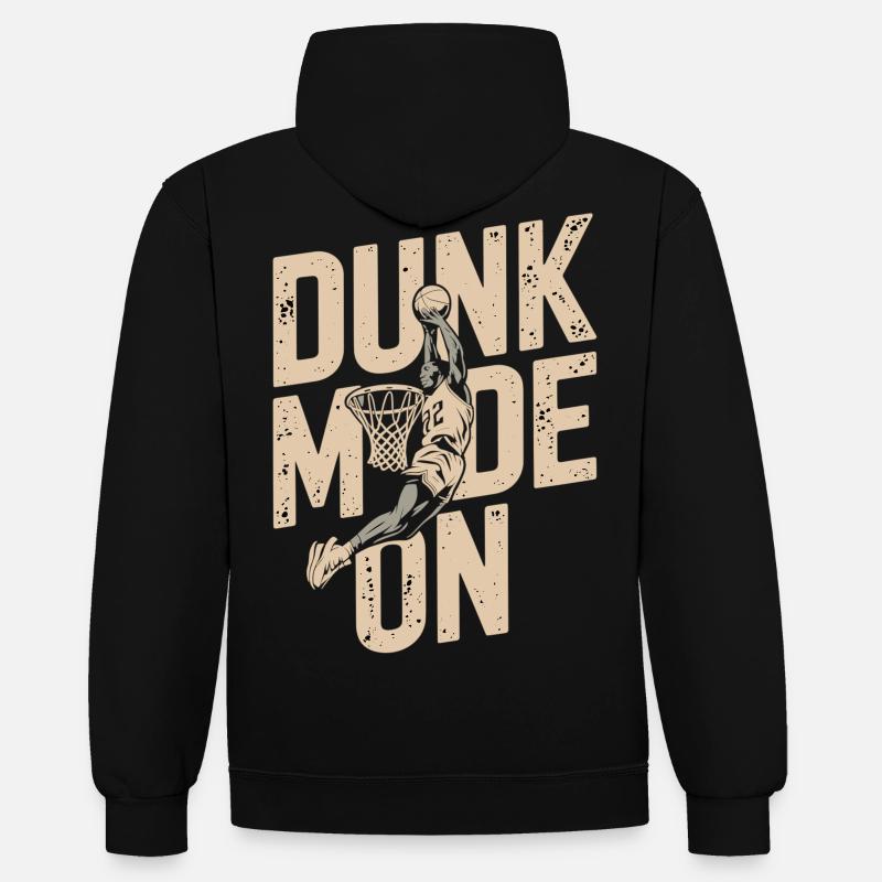 Dunk Mode Enabled - Contrast hoodie - black/red