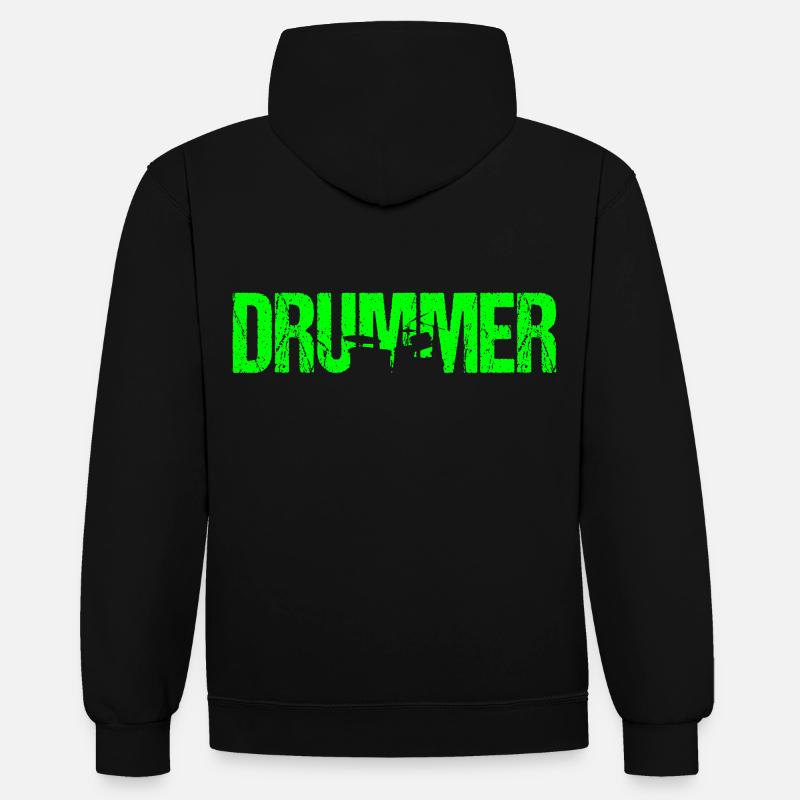 Batteur batteur batteur batteur - Sweat à capuche contrasté - noir/rouge