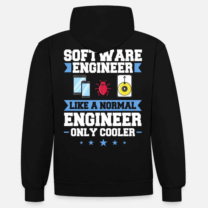 Software Engineering Software Engineering Engineer - Contrast hoodie - black/red