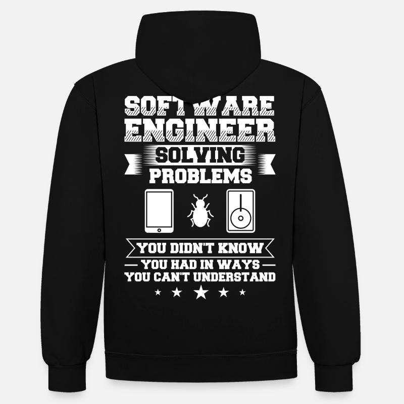 Software Engineering Software Engineering Engineer - Contrast hoodie - black/red