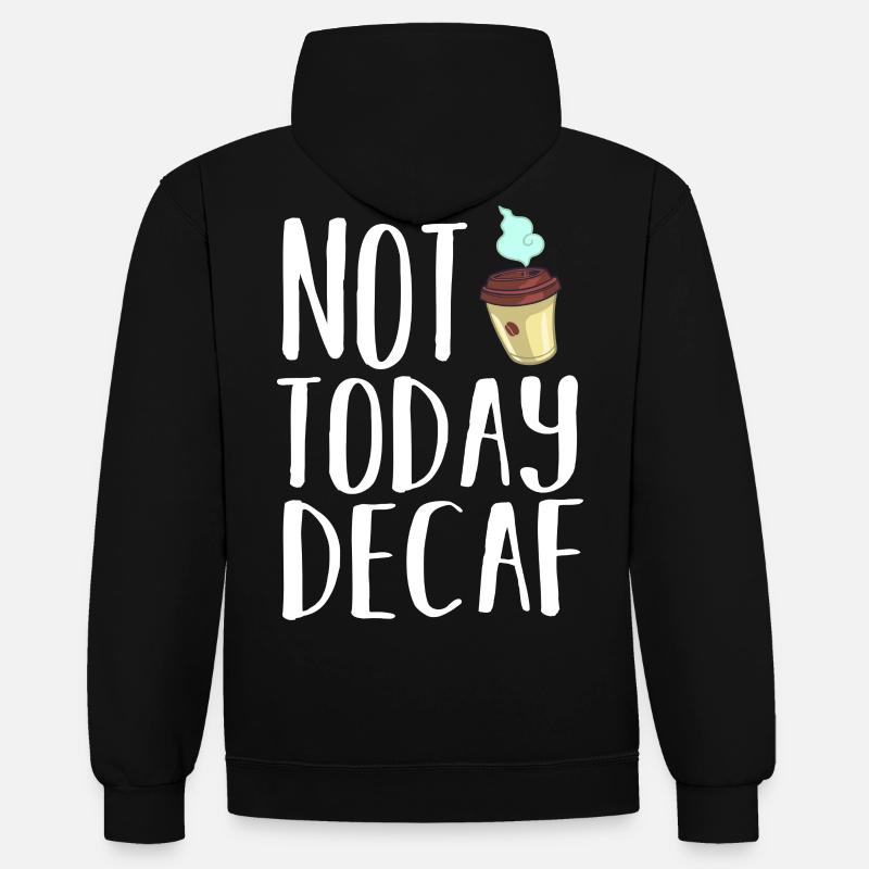 Café décaféiné Caféine Sans caféine - Sweat à capuche contrasté - noir/rouge