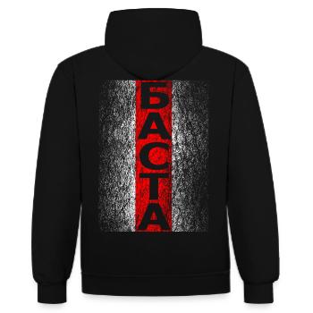 Biélorussie Basta Lukashenko Russie corrompue - Sweat à capuche contrasté - noir/rouge - Dos - Nico (186cm)