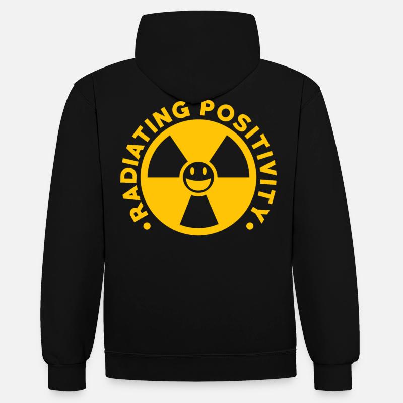 Radioactif - Sweat à capuche contrasté - noir/rouge