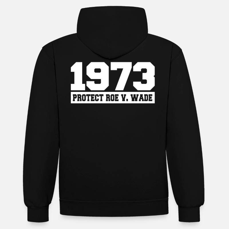 Roe contre Wade 1973 - Sweat à capuche contrasté - noir/rouge