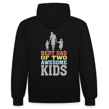 Meilleur papa - Sweat à capuche contrasté - noir/rouge - Dos - Nico (186cm)