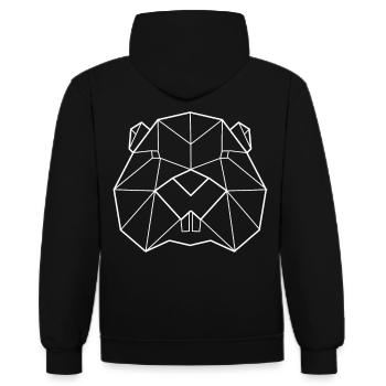 Polygone de castor - Sweat à capuche contrasté - noir/rouge - Dos - Nico (186cm)