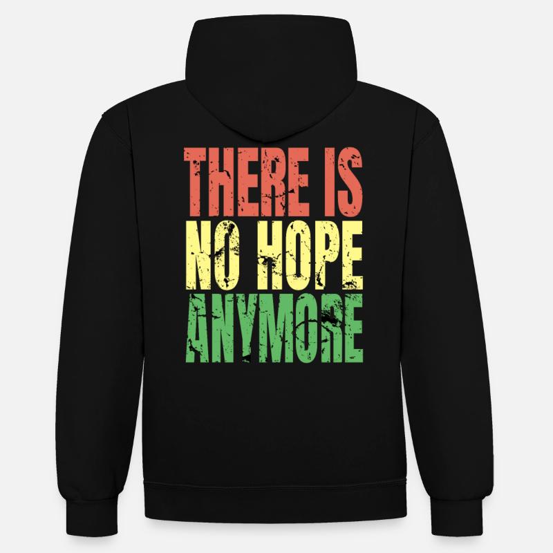 There is no Hope - Sweat à capuche contrasté - noir/rouge