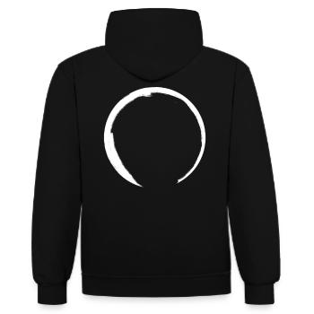 Bouddhisme Zen Circle - Sweat à capuche contrasté - noir/rouge - Dos - Nico (186cm)