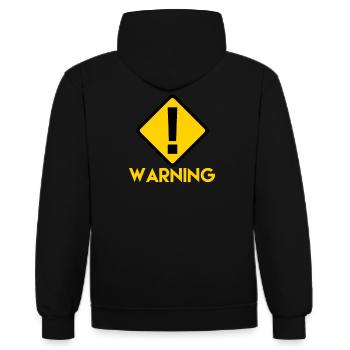 panneau d'avertissement - Sweat à capuche contrasté - noir/rouge - Dos - Nico (186cm)