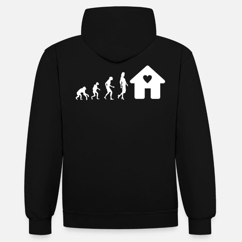 Cadeau constructeur - Sweat à capuche contrasté - noir/rouge