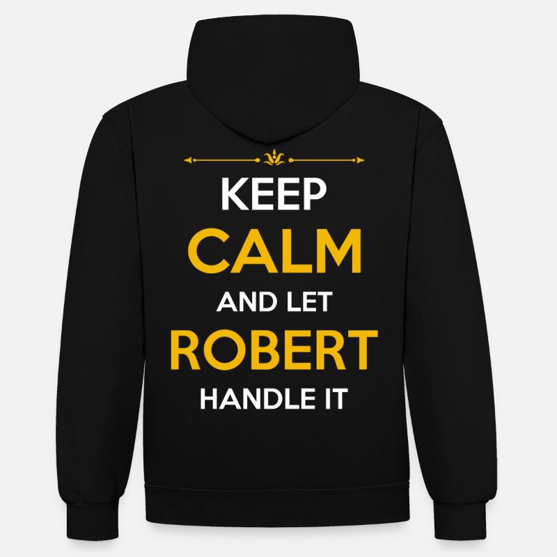 Robert Nom Cadeau - Sweat à capuche contrasté - noir/rouge