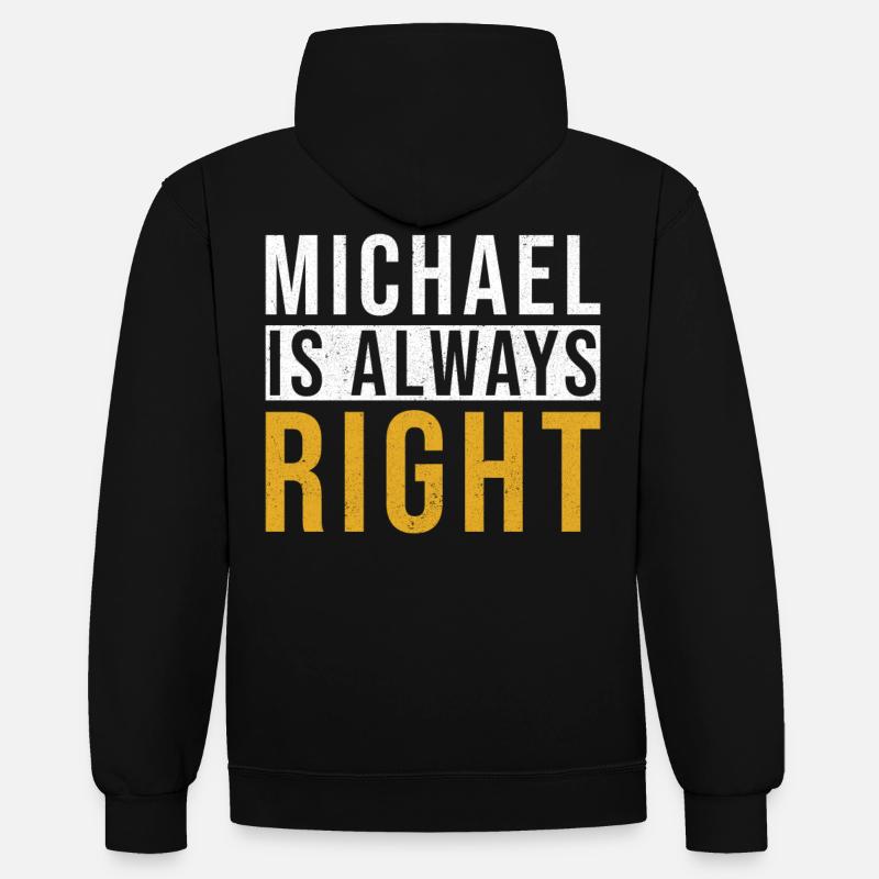 Michael a toujours raison - Sweat à capuche contrasté - noir/rouge