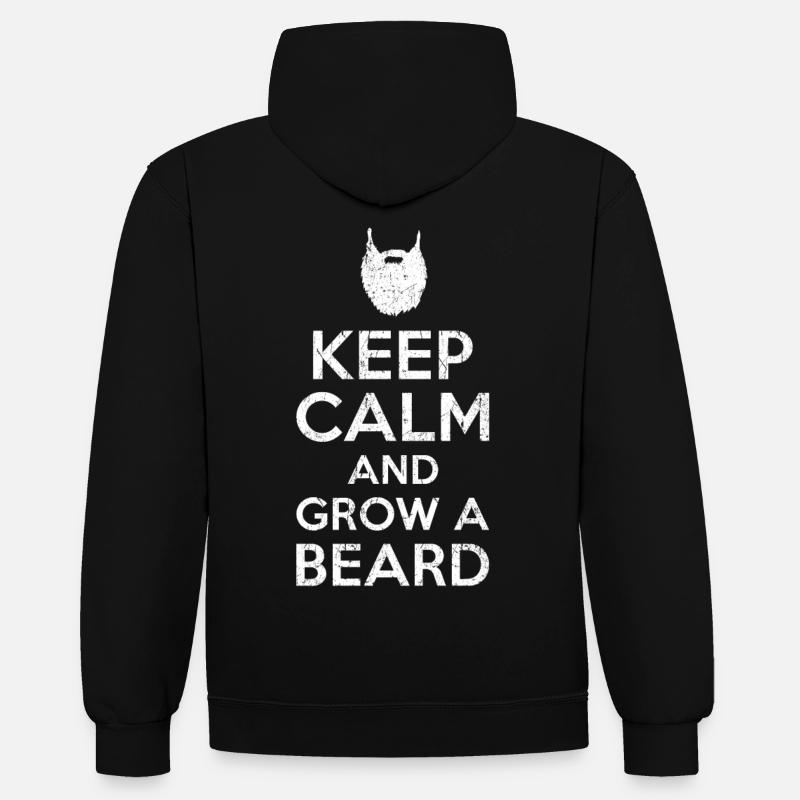 Keep calm Bart - Kontrast-Hoodie - Schwarz/Rot