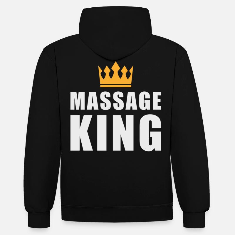 Massage Masseur Cadeau - Sweat à capuche contrasté - noir/rouge
